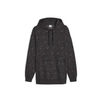 PUMA CLASSICS PAISLEYLUXE AOP Hoodie Fleece Sweatshirt Men's Black