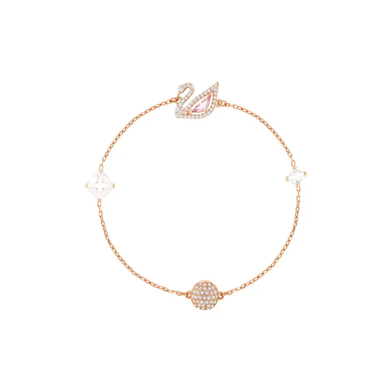 Swarovski Women's Dazzling Swan Bracelet Gold-2