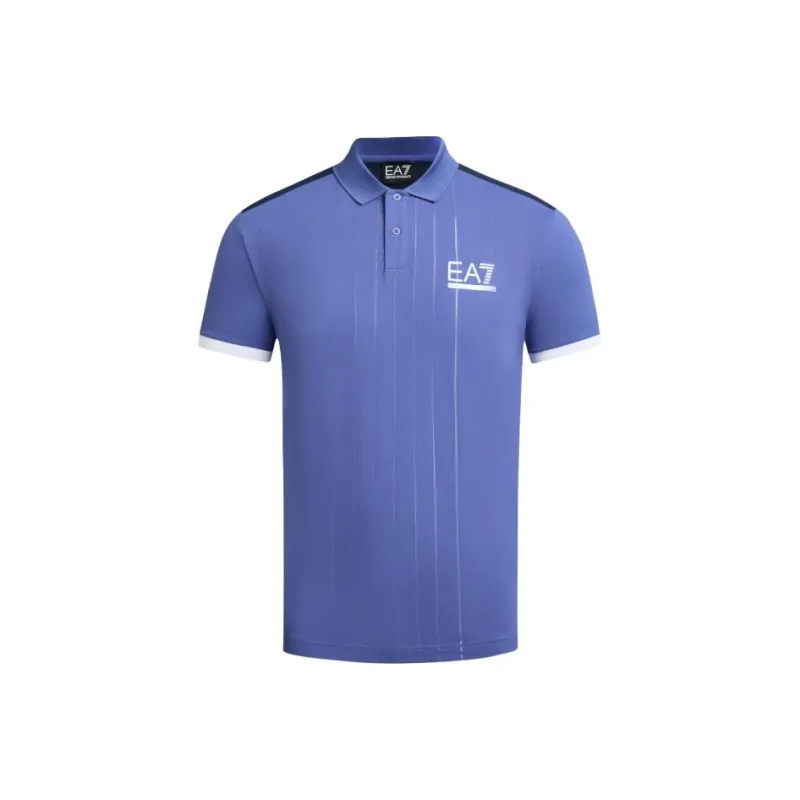 EMPORIO ARMANI EA7 SS24 Polo Shirt Men's Royal Blue-0