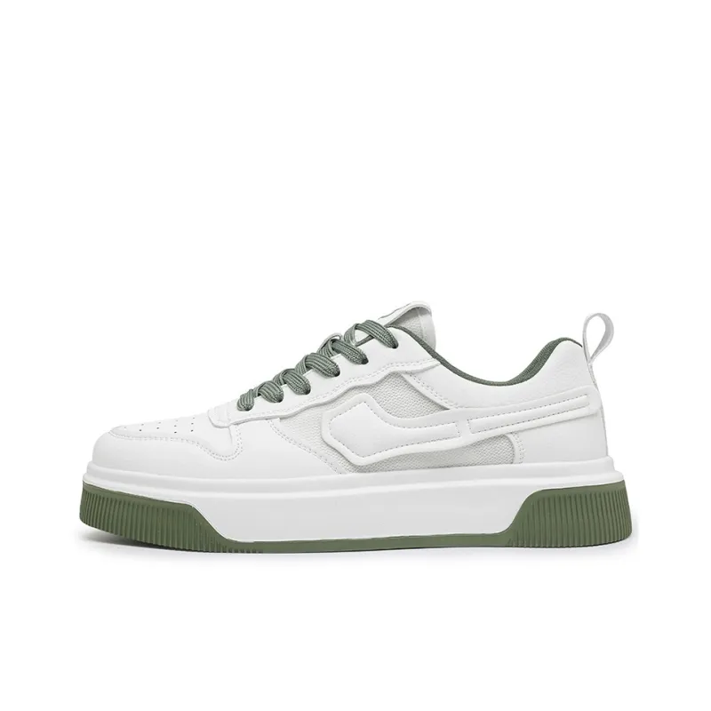 SENGUIBUCK Small White Shoes Slip Resistant And Breathable Low Top Skateboard Shoes Men's-4