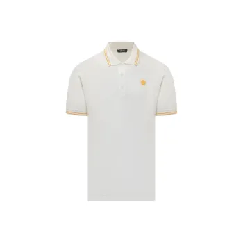 VERSACE Medusa Embroidered Short Sleeved Polo Shirt