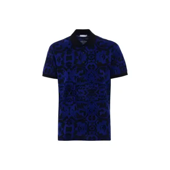 VERSACE Polo Shirts Men Blue