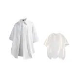 White Shirt+White Short-Sleeved Shirt