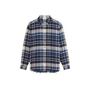 CELINE Oversized Shirt In Checked Cotton