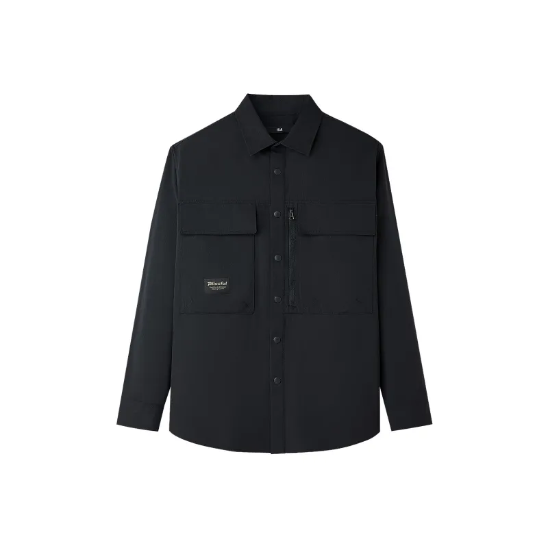 HLA Shirts Men Navy Blue 19-0