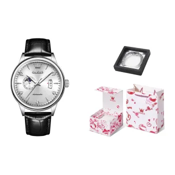OLEVS Play The Cool Series Mechanical Movement Watch Men's Watches White Dial