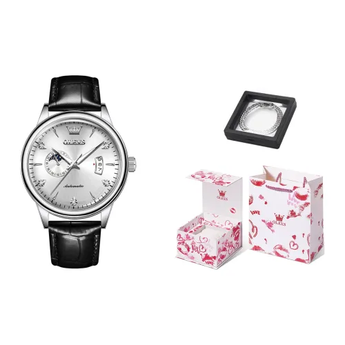 OLEVS Play The Cool Series Mechanical Movement Watch Men's Watches White Dial