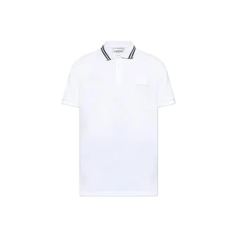 Iceberg Logo Patch Short Sleeved Polo Shirt-0