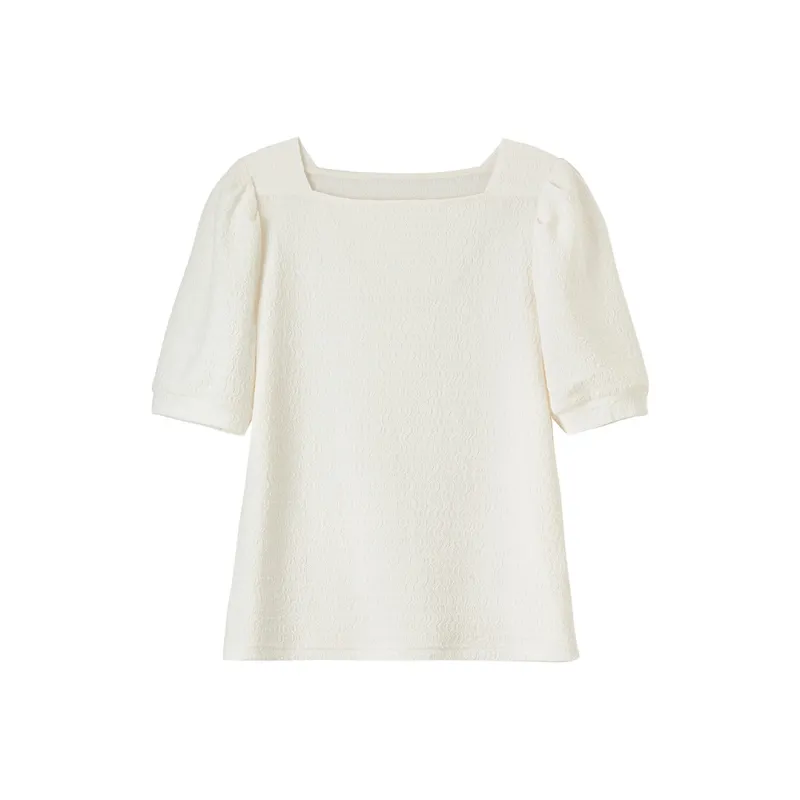 SENTUBILA Puff Sleeve T Shirt Women's-23