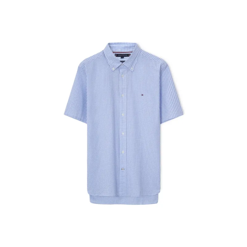 Tommy Hilfiger Short-Sleeved Shirt Men's Blue Plaid-0