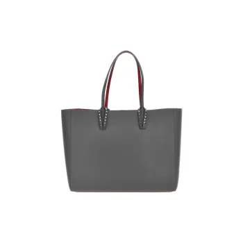CL Cow Leather Tote Bag, Shopping Bag, Handbag, Shoulder Bag Large Size Women's Gray