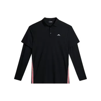 J.Lindeberg Liam Regular Fit Ls Polo Shirt Men's Black