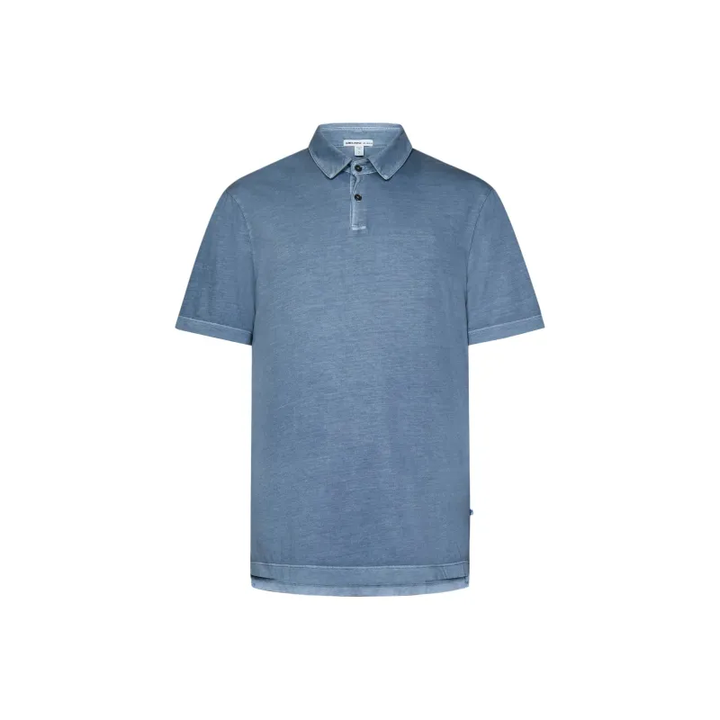 JAMES PERSE Sueded Jersey Polo Shirt-0