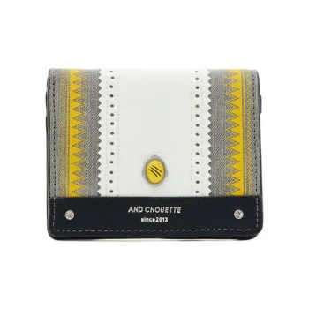 Disney Synthetic Leather Wallet Mini Unisex Yellow & White & Black