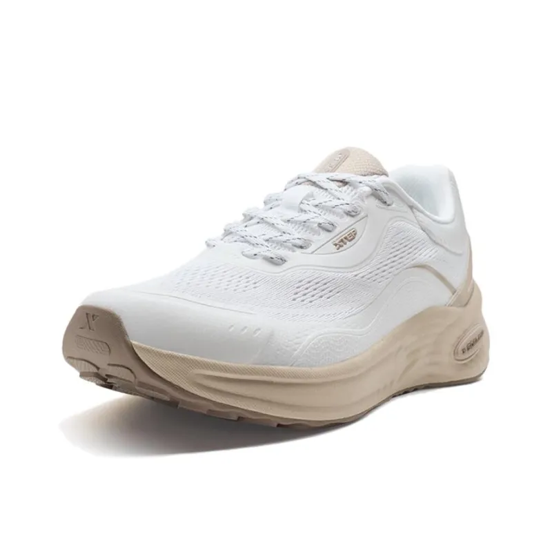 XTEP Fresh Look 2.0 Abrasion Resistant Slip Resistant Coverage Low Top Casual Shoes Women's White Brown-1