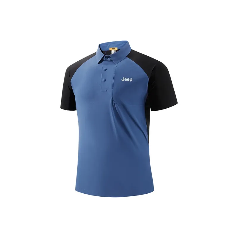 Jeep Polo Shirt Unisex Denim Blue-4