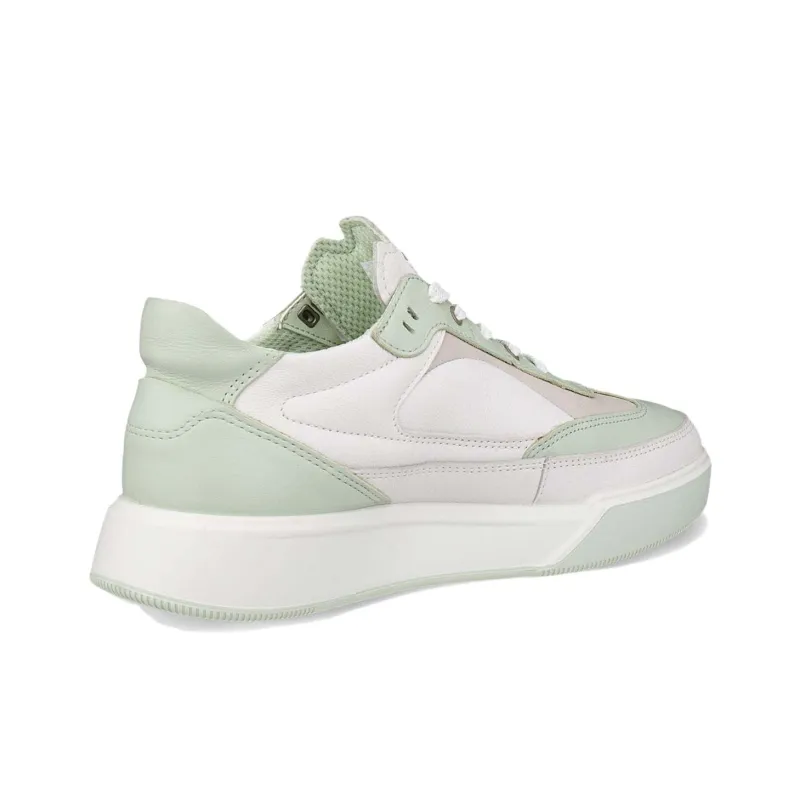 Ecco Street Court W Low Top Casual Shoes Women's White Green-2