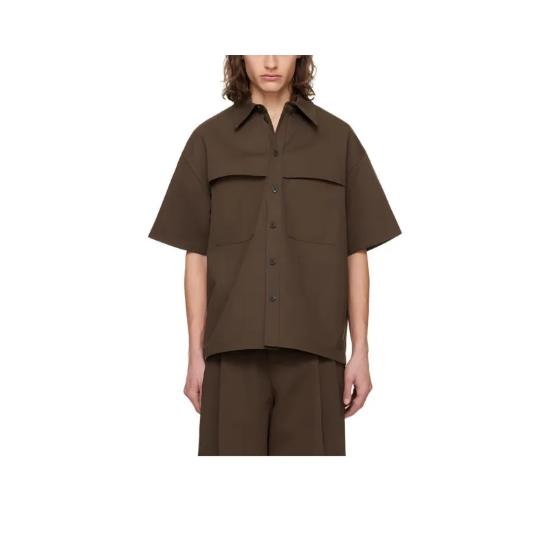 Le 17 Septembre SS24 Layered Shirt Shirt Men's Brown-0