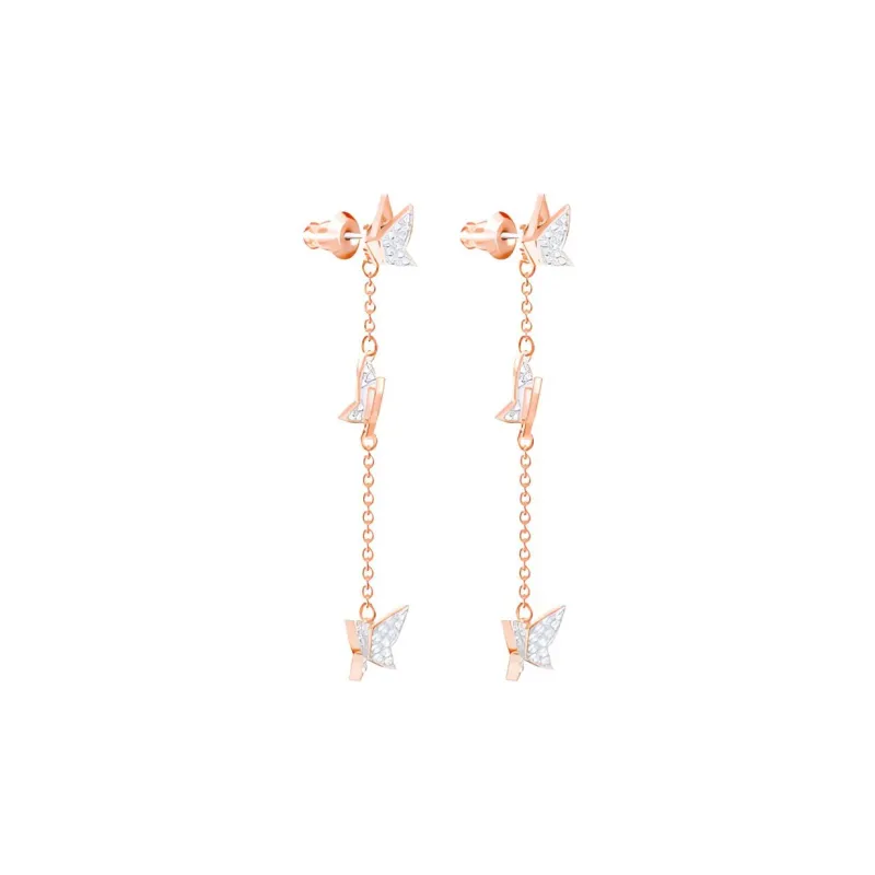 Swarovski Artificial Crystal Earrings Women's Rose Gold-2