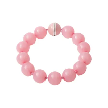 PRADA Pearl, Plexiglass, Metal Necklaces Unisex Pink