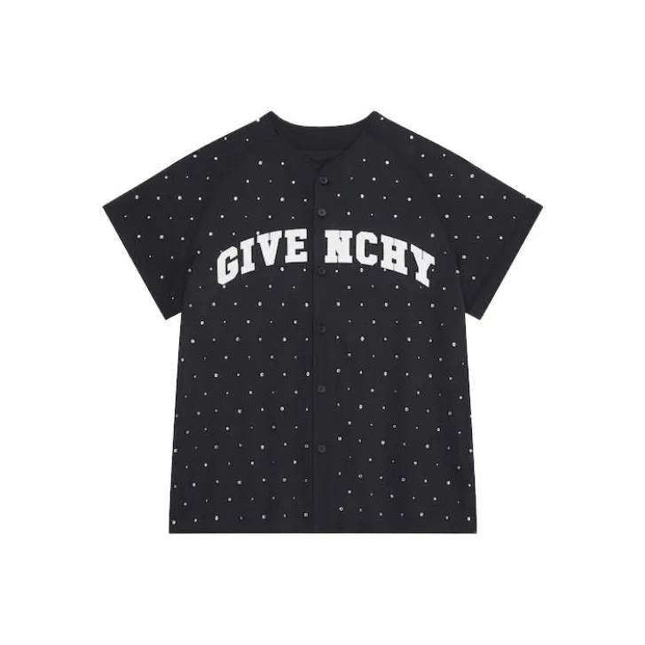 Givenchy Mesh With Studs College Baseball Jersey-0