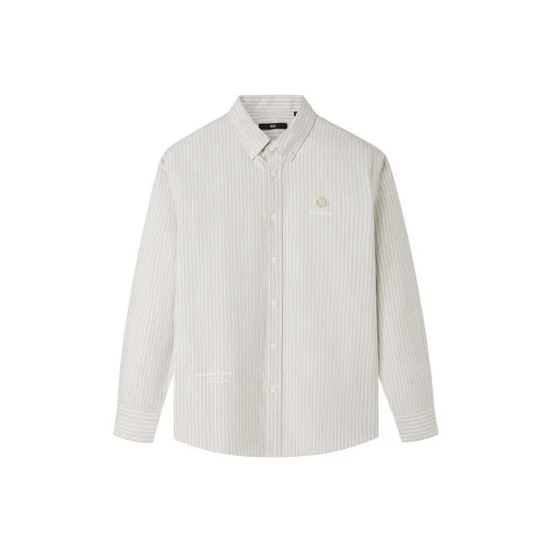 HLA Shirts Men Khaki Stripes 68-0