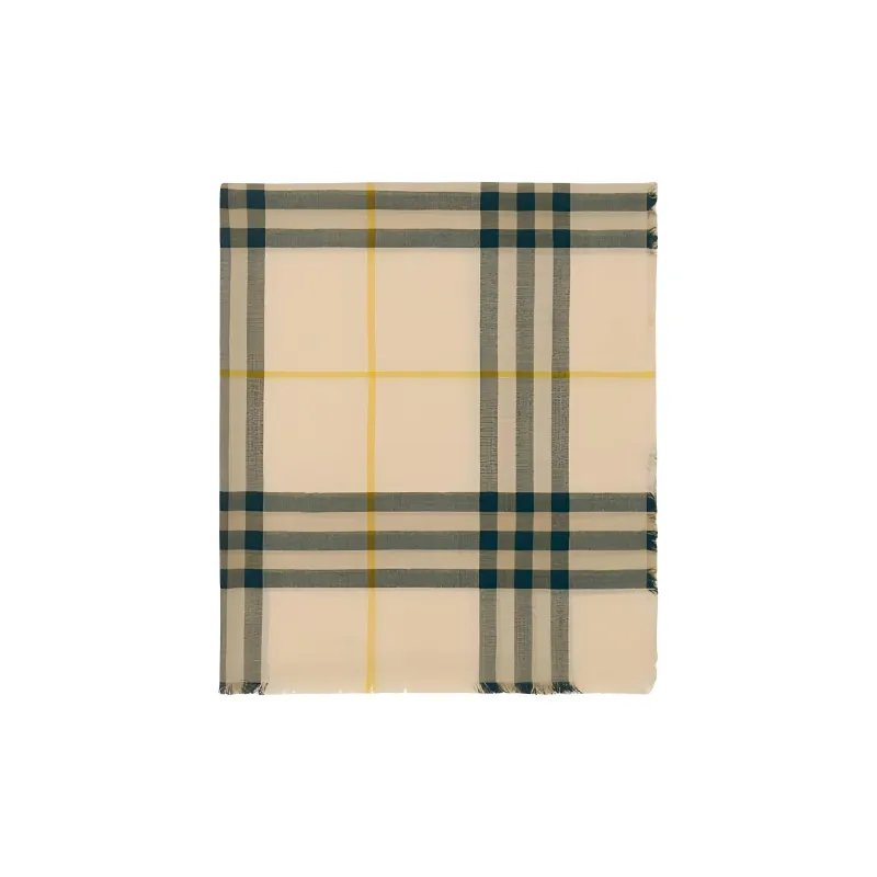 Burberry Wool Knit Scarves Unisex Brown-1