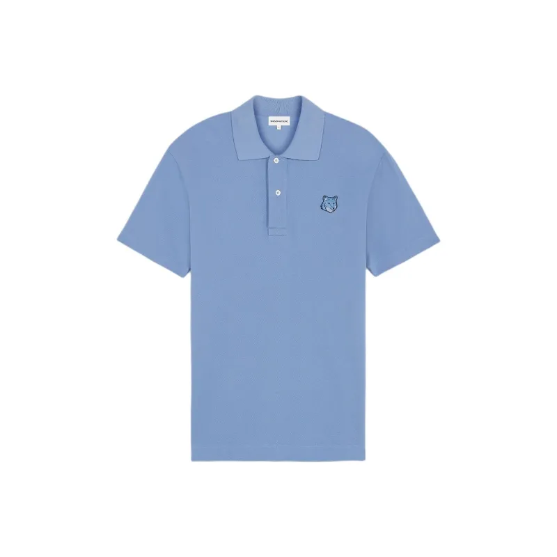 Maison Kitsune Bold Fox Head Patch Polo Shirt-0