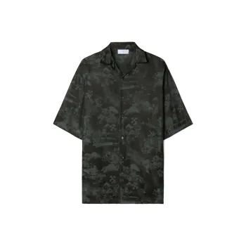 OFF WHITE Jacquard Fresco Bowling Shirt