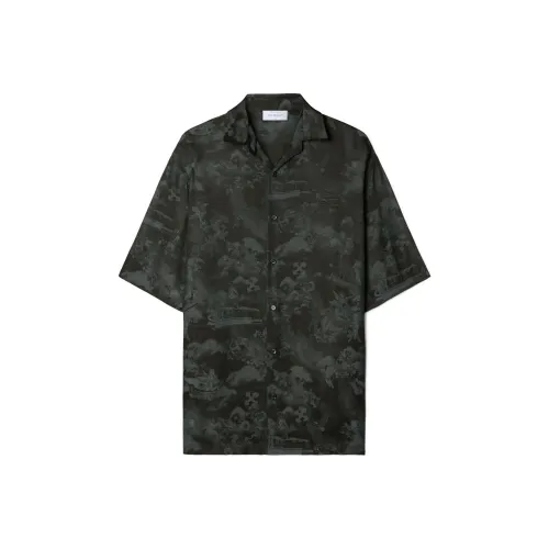 OFF WHITE Jacquard Fresco Bowling Shirt