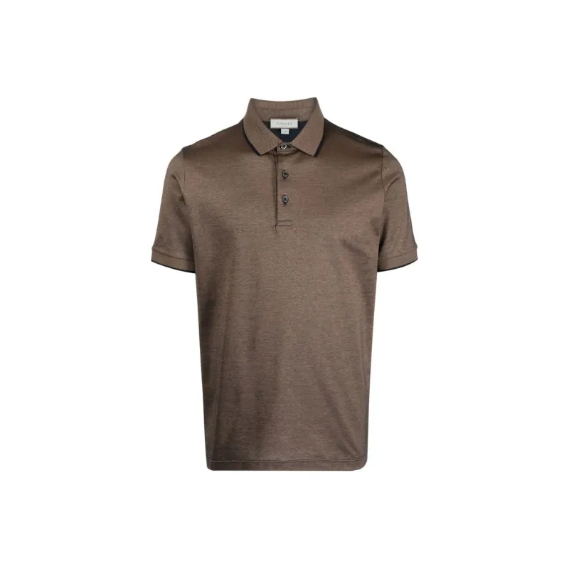 CANALI Polo Shirt Men's Sand Yellow-0