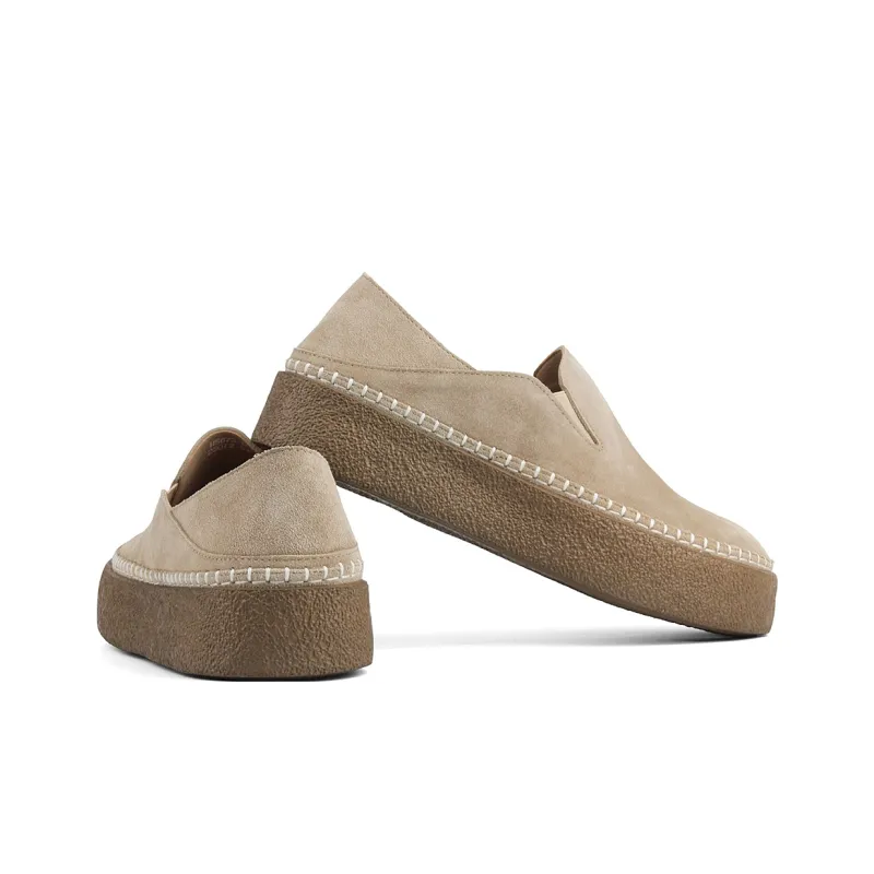 New Korea Loafers Platform Men's Apricot-3