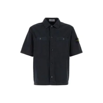 STONE ISLAND Logo Patch Short Sleeved Shirt