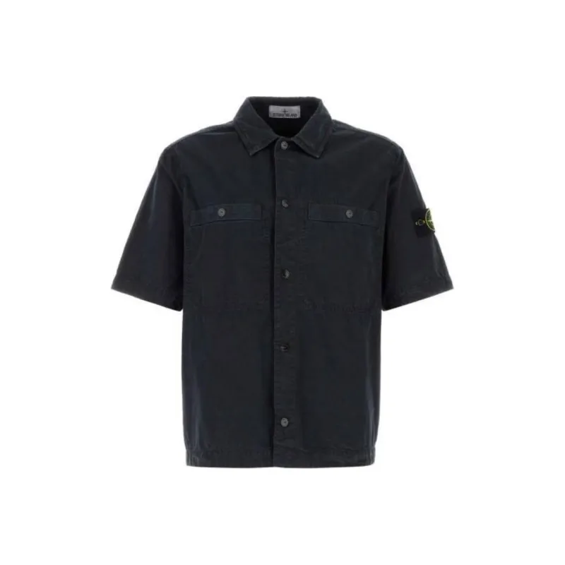STONE ISLAND Logo Patch Short Sleeved Shirt-0
