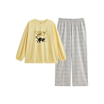 Peninsula City Pajama Set Postpartum Gown Women's Yellow