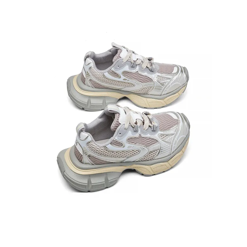 La Chapelle Cushioning, Slip Resistant, And Abrasion Resistant Low Top Chunky Sneakers Women's Champagne Gold-4