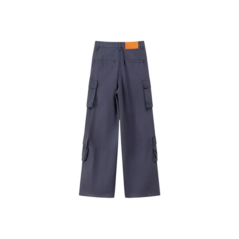 NO ONE ELSE Casual Pants Unisex Navy Blue-1