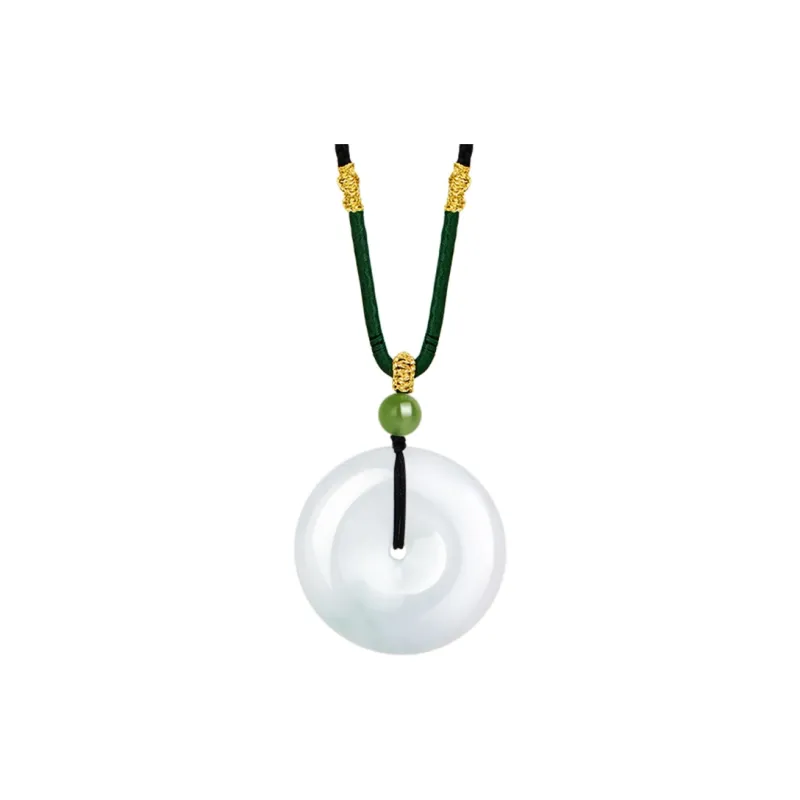 JINLIUFUJIXIANG Ice Glutinous Jadeite Necklaces Unisex-0