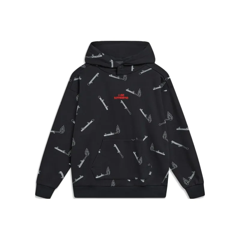 LiNing Phil Hackett Collaboration Collection Sweatshirt Unisex Black Print-0