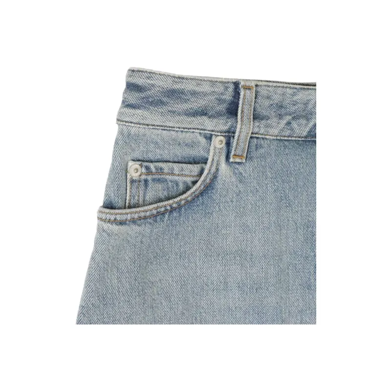 LOEWE Logo Patch Wide Leg Jeans-4