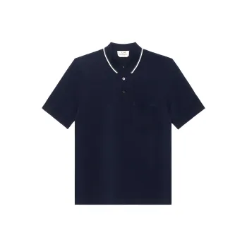 HERMES Polo Shirts Men Navy