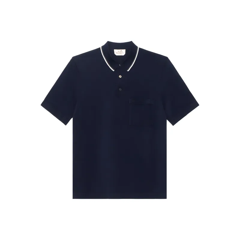 HERMES Polo Shirts Men Navy-0