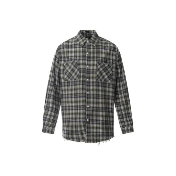 GBXM Shirt Unisex Blue And Green Plaid