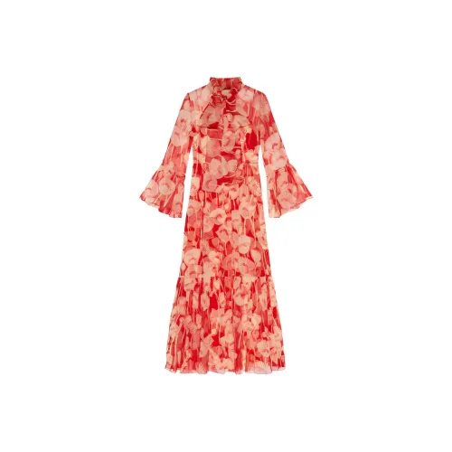 GUCCI FW21 Long Sleeved Dress Women's Red