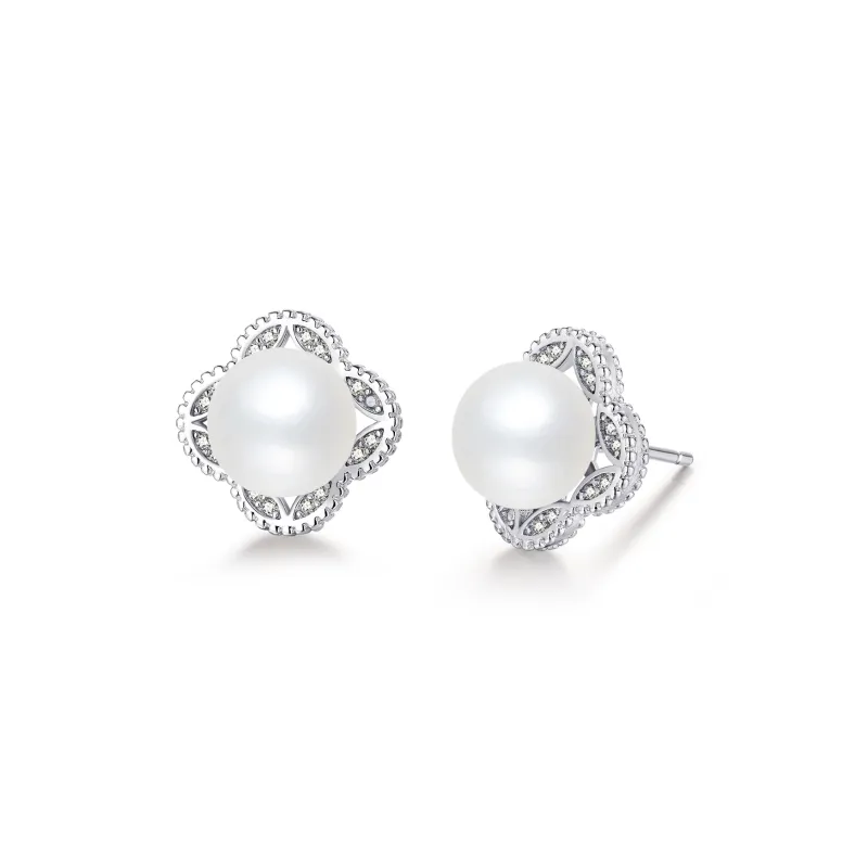 LAOMIAO Pearl Stud Earrings Women's-0