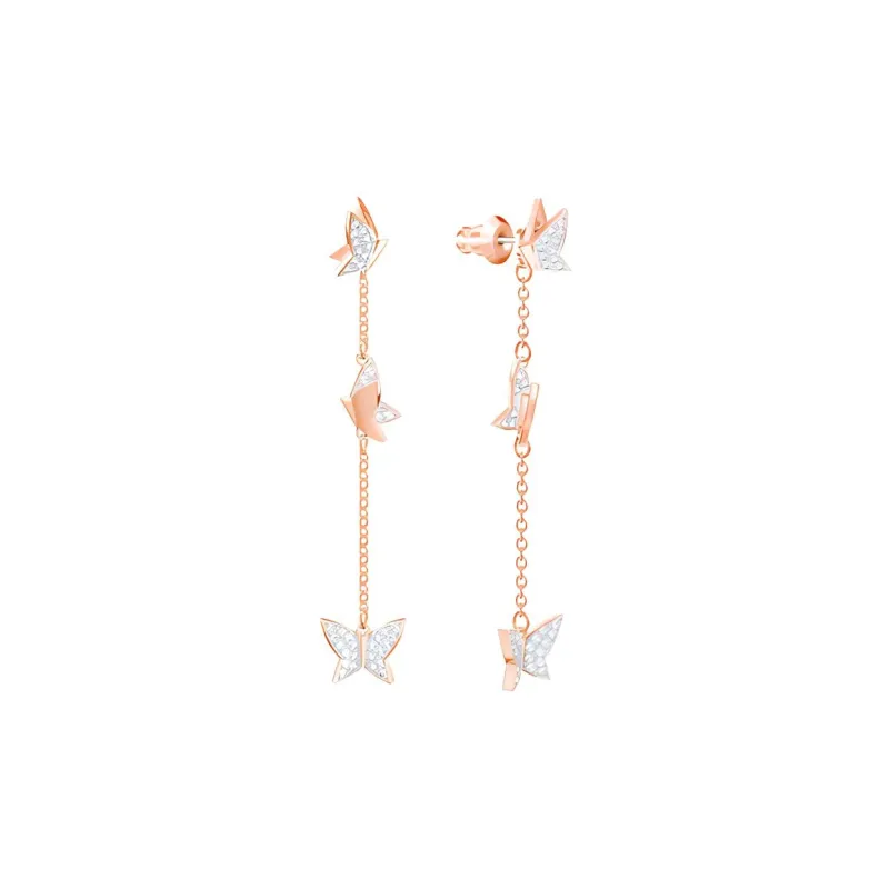 Swarovski Artificial Crystal Earrings Women's Rose Gold-1