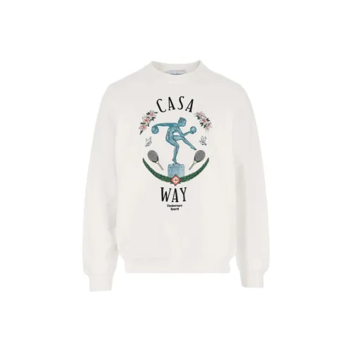 CASABLANCA Statue En Marbre Embroidered Crewneck Sweatshirt