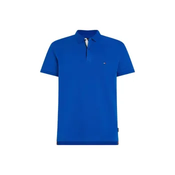 Tommy Hilfiger Logo Flag Short Sleeves Polo T Shirt Polo Shirt Men's Blue