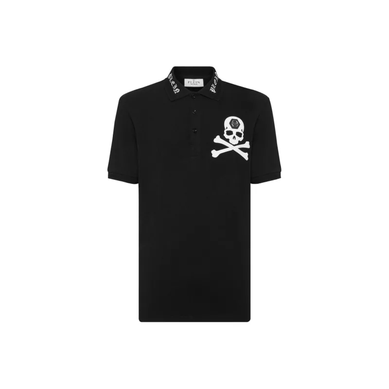 PHILIPP PLEIN Skull print Cotton Polo Shirt-0