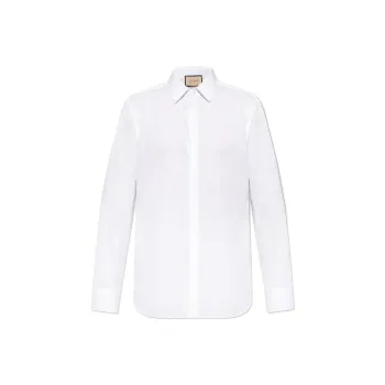 GUCCI Logo Patch Long Sleeved Shirt